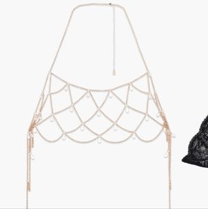 NWT Savage X Fenty Crystal crush chain bralette